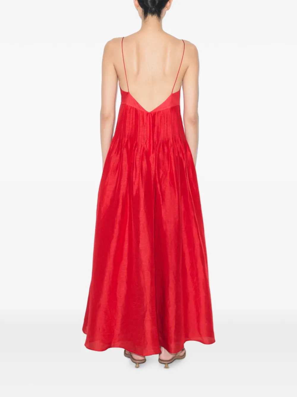 Tory Burch Maxi-jurk met logodetail Rood