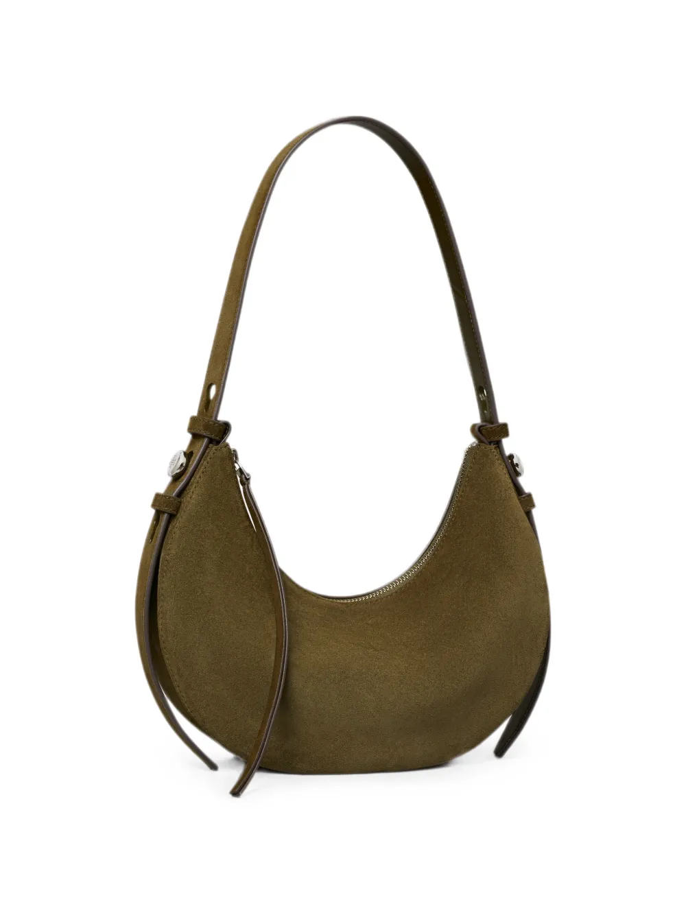 Tory Burch Romy suède halvemaan tas Groen