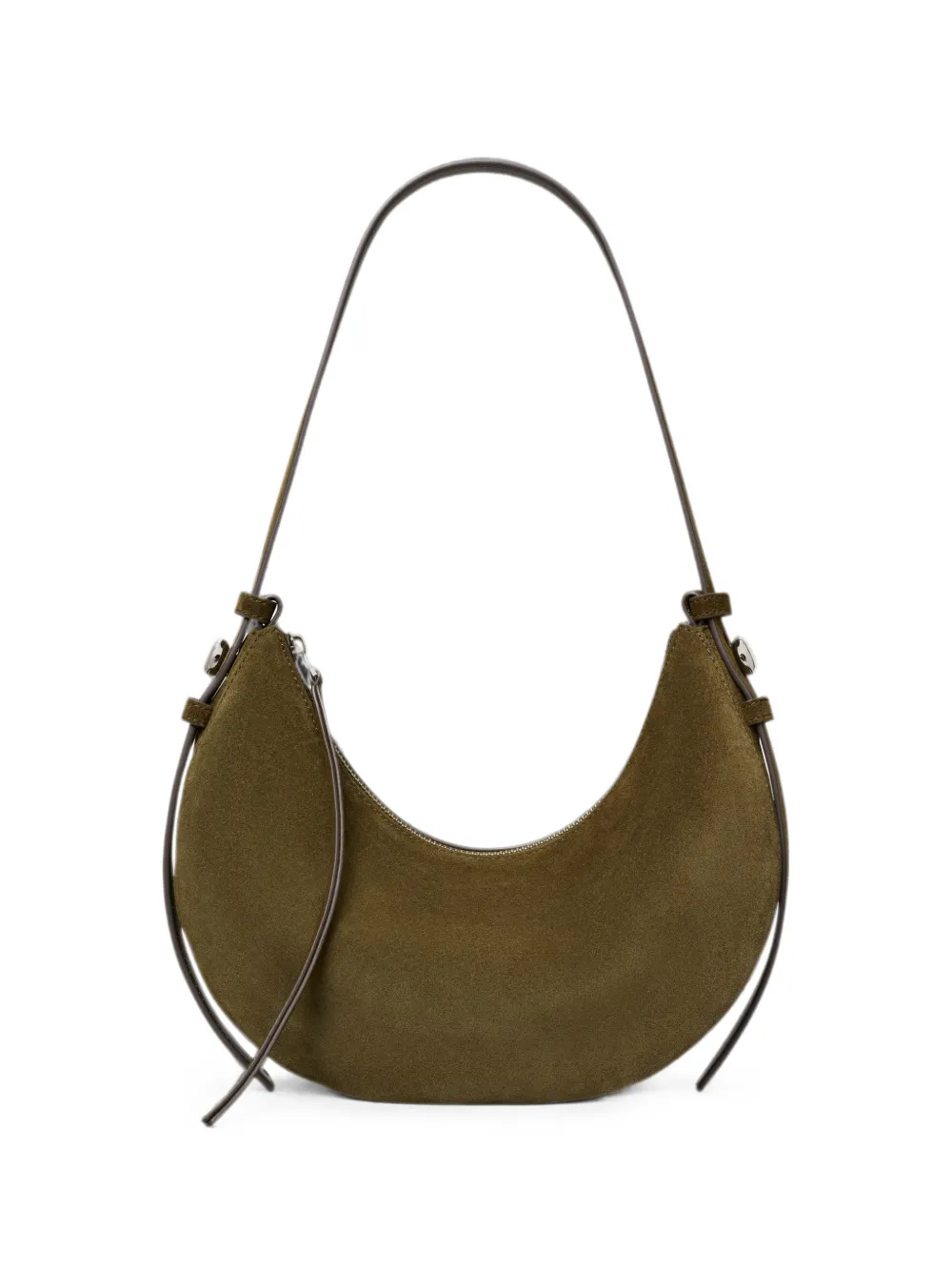 Tory Burch Borsa a mezza luna Romy in pelle scamosciata - Verde