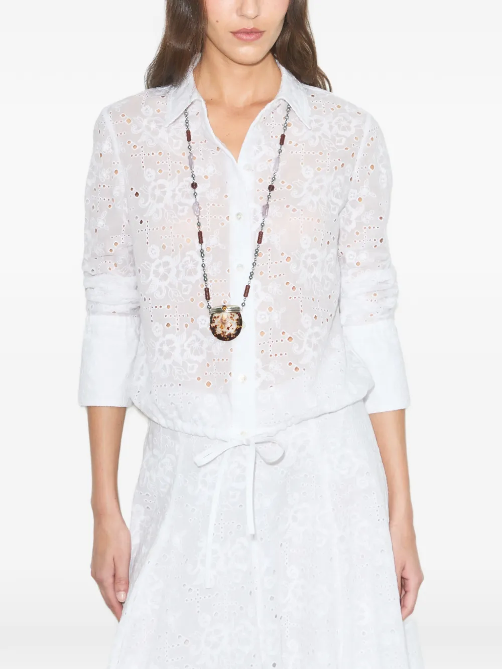 Tory Burch Katoenen blouse met ringlets Wit