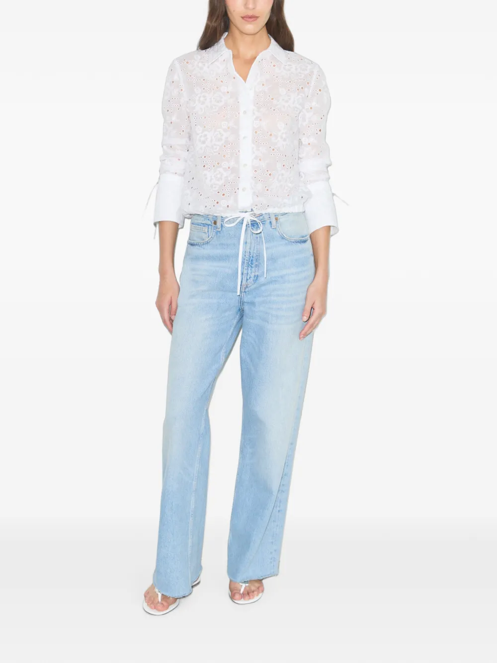 Tory Burch Katoenen blouse met ringlets Wit