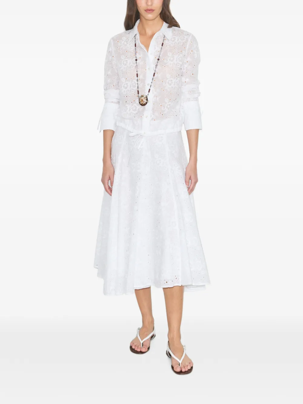 Tory Burch Katoenen blouse met ringlets Wit