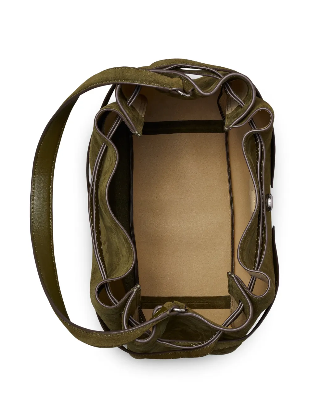 Tory Burch Grote Romy suède bucket-tas Groen