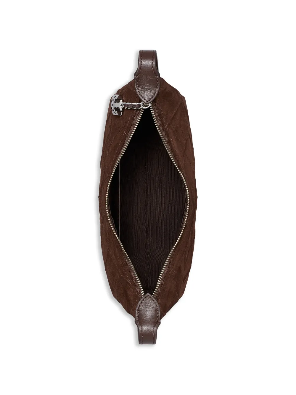 Tory Burch Fleming suède pochette Bruin