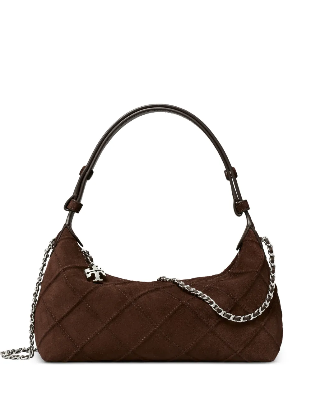 Tory Burch Pochette Fleming in pelle scamosciata - Marrone