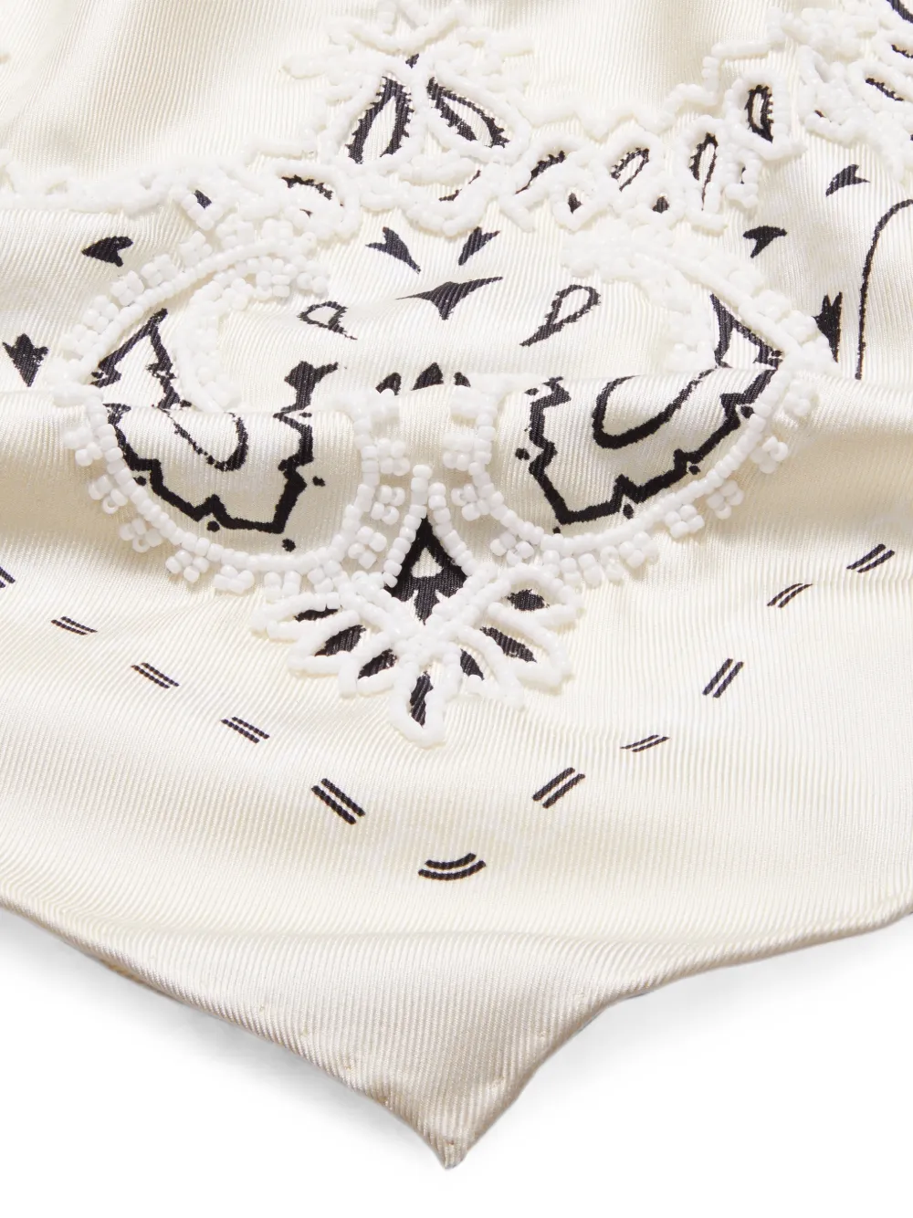 Tory Burch Bandana sjaal met kralen Beige
