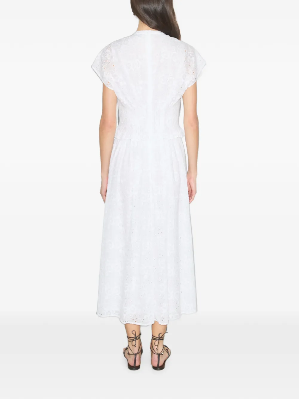 Tory Burch Katoenen jurk met ringlets Wit
