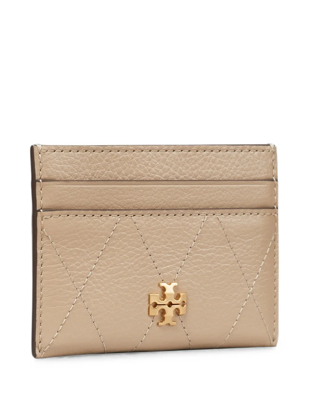 Tory Burch Charlie gewatteerde pasjeshouder Beige