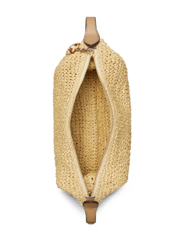 Tory Burch Fleming Crochet Pochette Bag | Neutrals | FARFETCH
