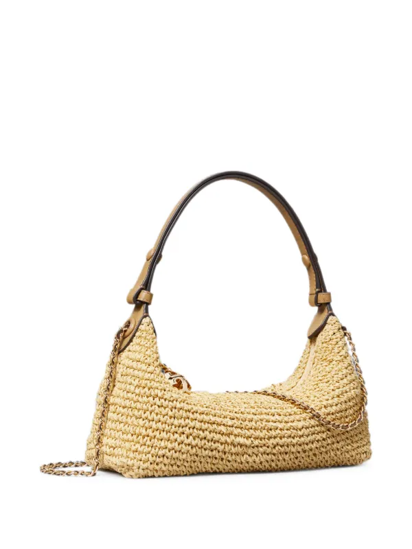 Tory Burch Fleming Crochet Pochette Bag | Neutrals | FARFETCH