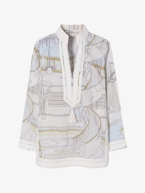 Tory Burch tunique imprimée à franges