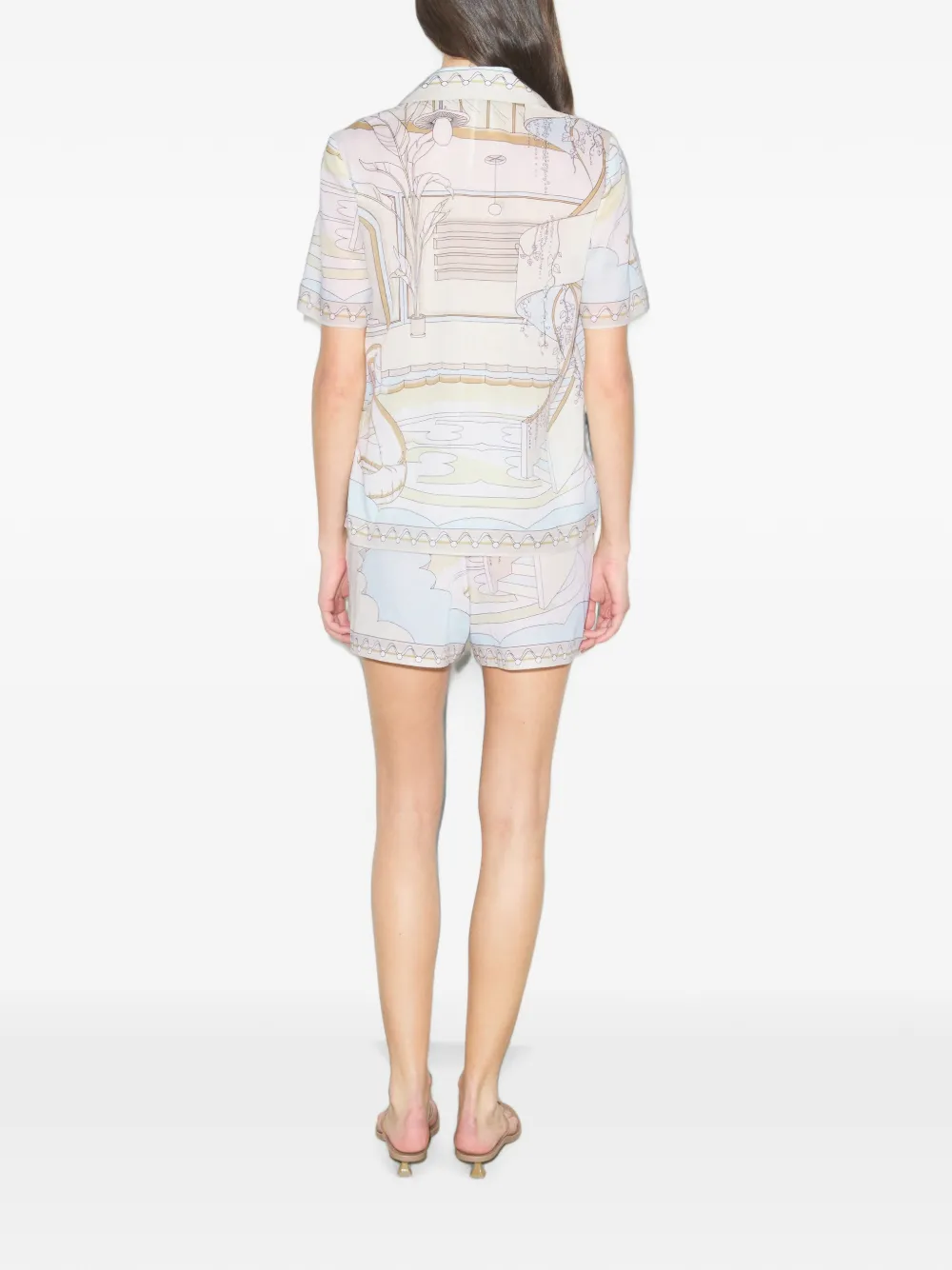Tory Burch Overhemd met print Beige