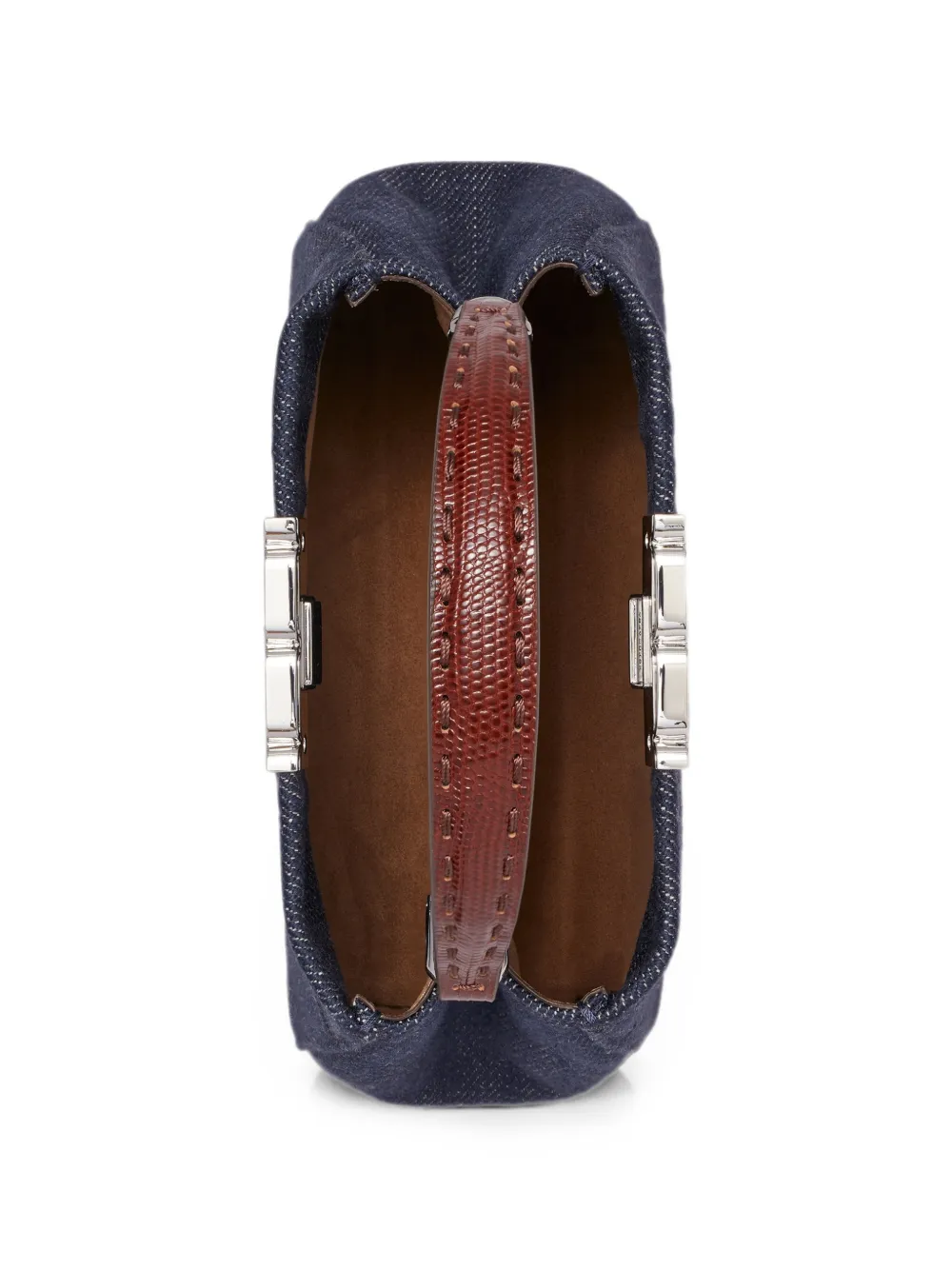 Tory Burch Eleanor denim mini-tas Blauw