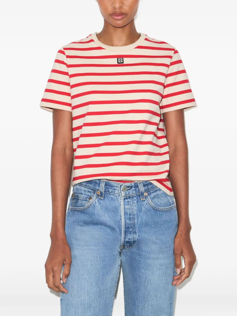 Tory Burch Gestreept T-shirt Rood