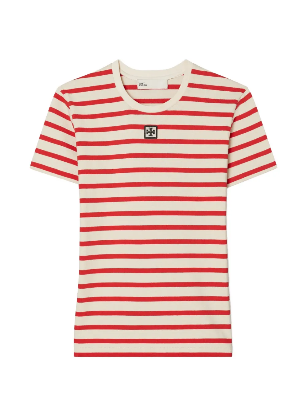 Tory Burch Gestreiftes T-Shirt - Rot