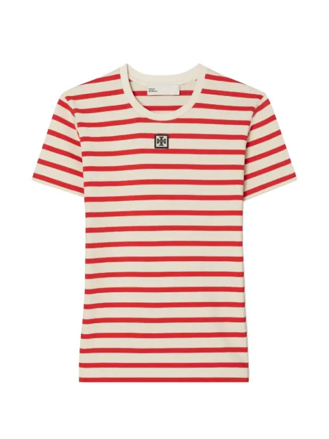 Tory Burch playera de algodón a rayas