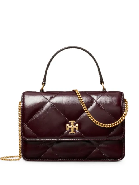 Tory Burch mini Kira diamond quilt distressed top-handle crossbody