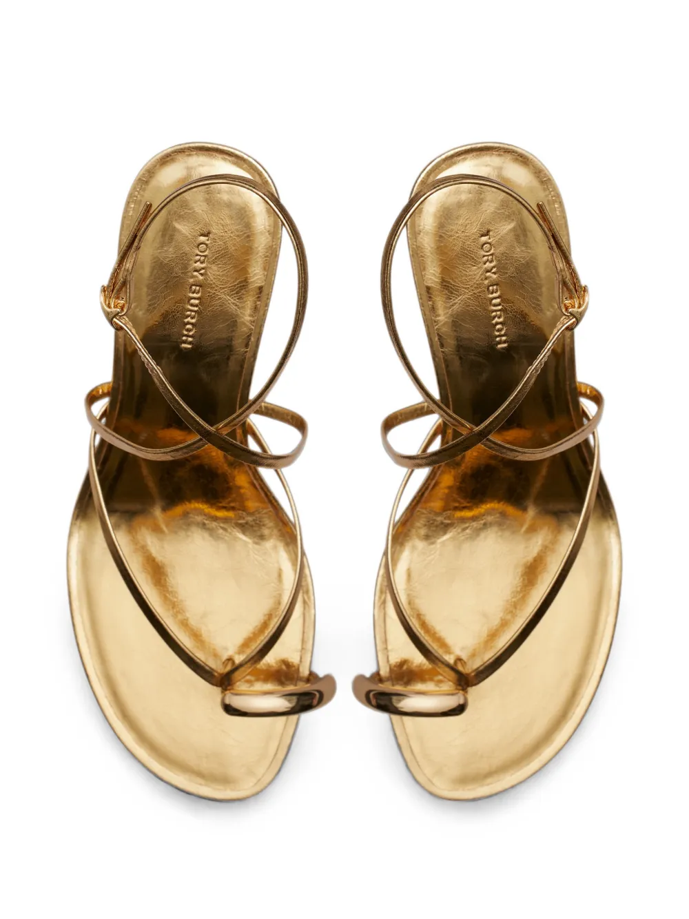 Tory Burch Pierced sandalen met meerdere bandjes Goud