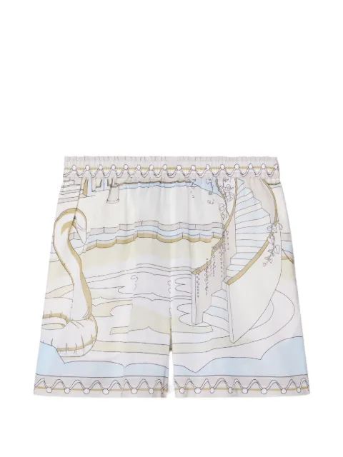 Tory Burch printed camp shorts