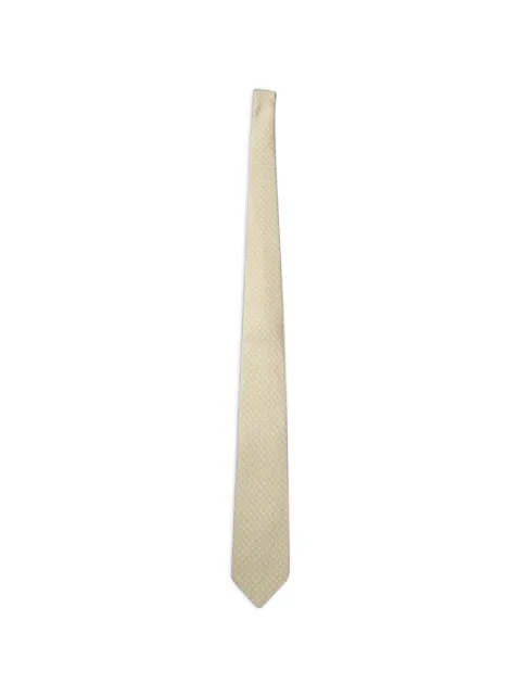 Ferragamo corbata de seda con motivo geométrico