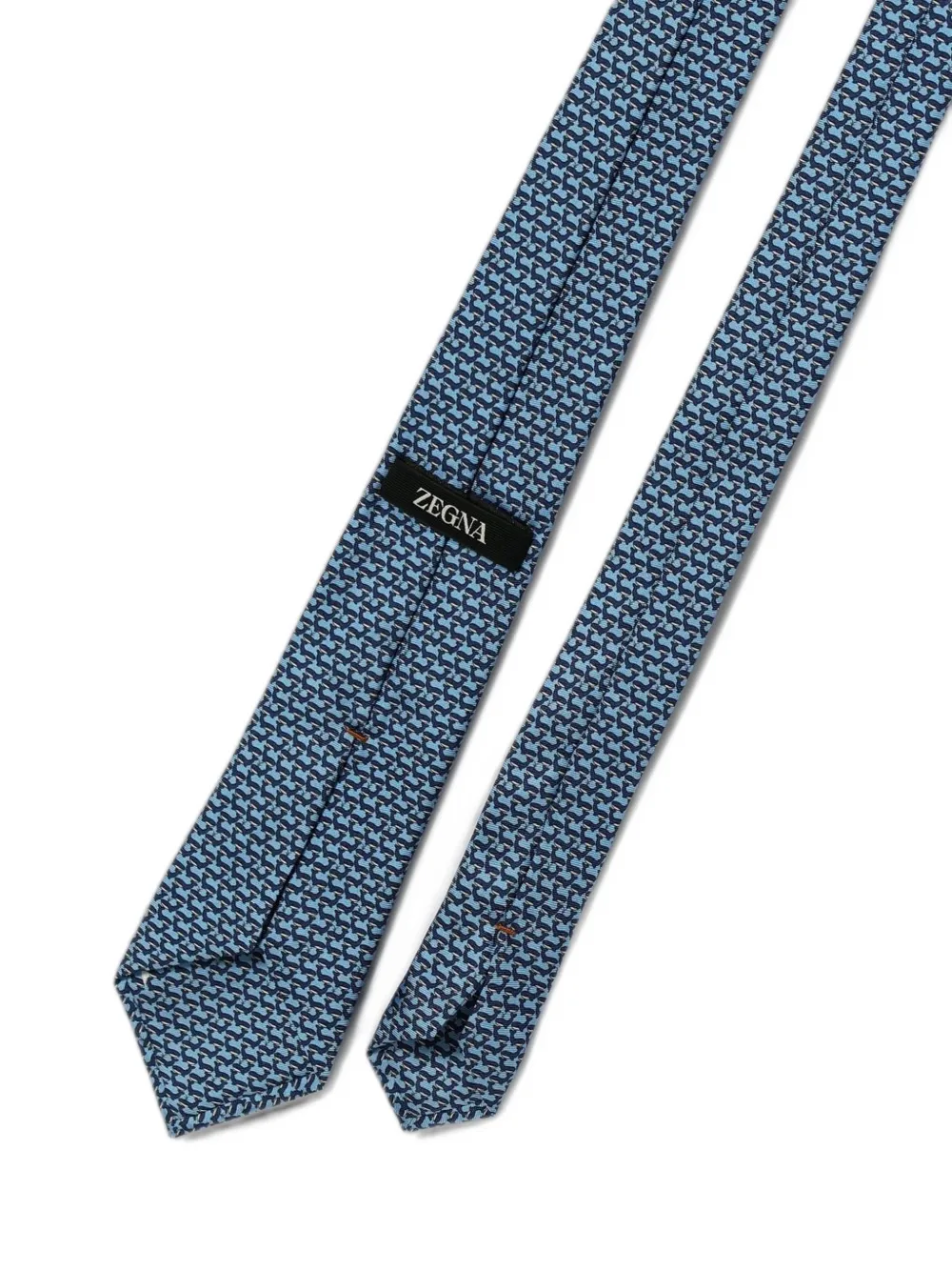 Zegna Stropdas met geometrische print Blauw
