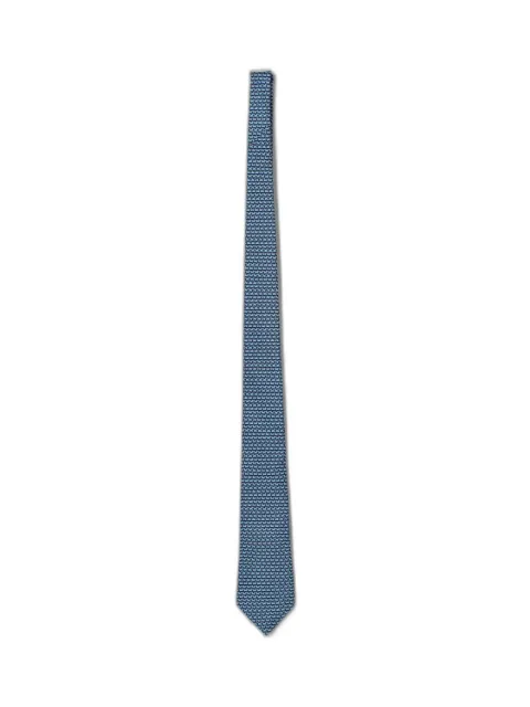 Zegna geometric-print silk tie