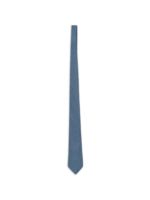 Zegna geometric-print silk tie