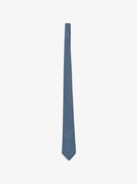 Zegna geometric-print silk tie
