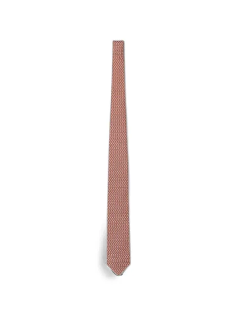 Ferragamo pelican-print silk tie
