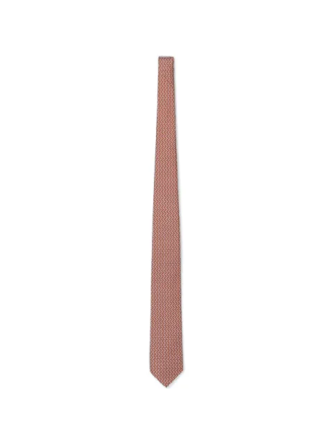 Ferragamo pelican-print silk tie