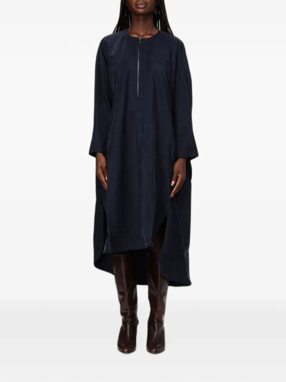 Fabiana Filippi zip-fastening kaftan midi dress - Blu