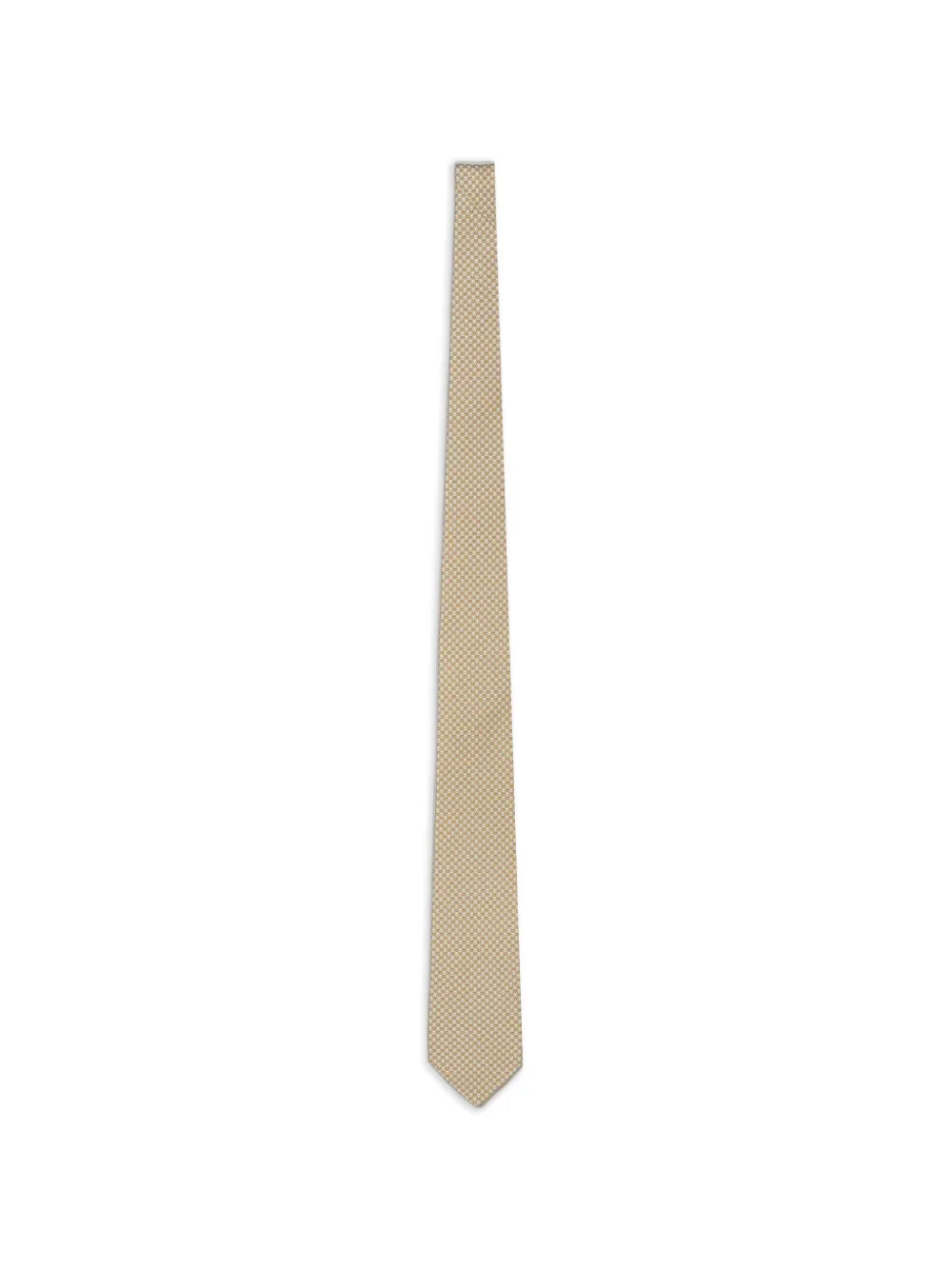 Ferragamo Gancini-pattern silk tie - Toni neutri