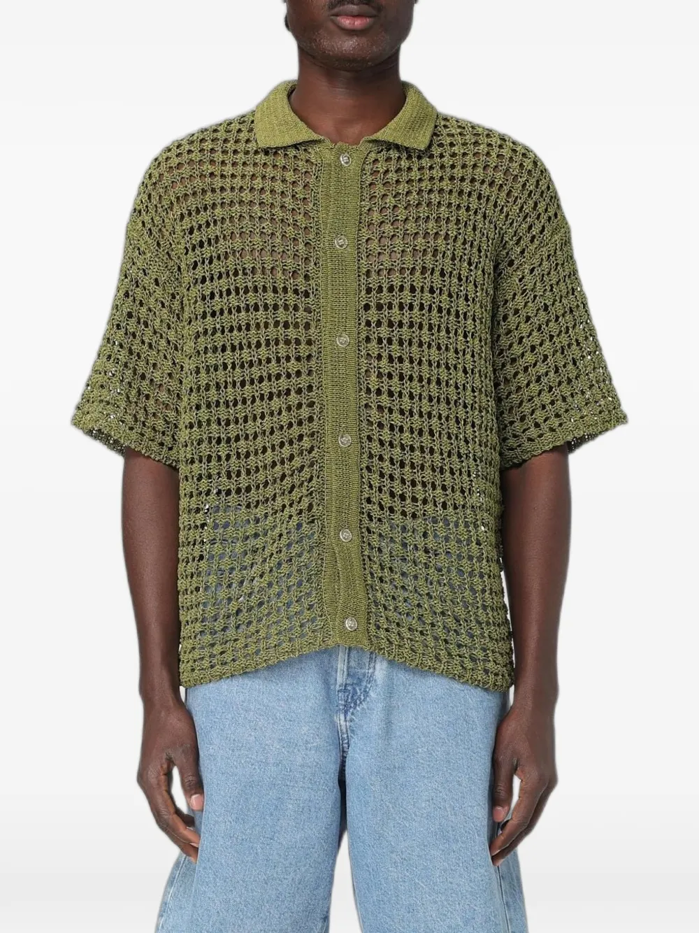 Bonsai crochet-knit short-sleeve shirt | Image 2