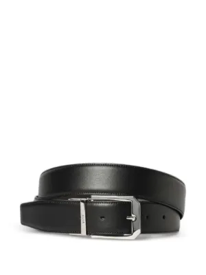 Brioni logo-buckle Reversible Leather Belt | Black | FARFETCH JO