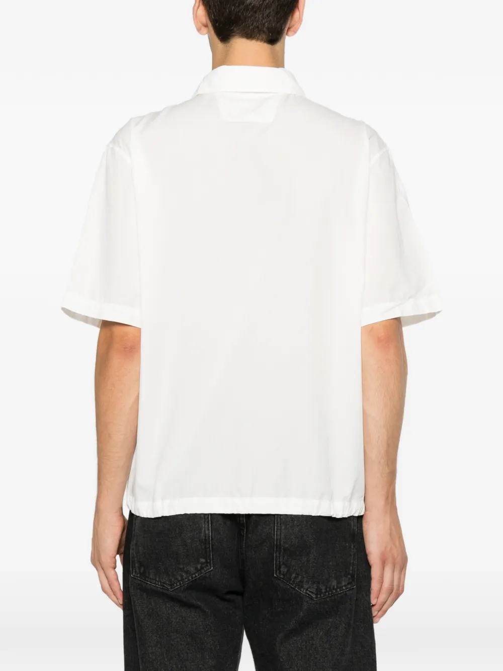 C.P. Company Shirtjack met trekkoord en korte mouwen Wit