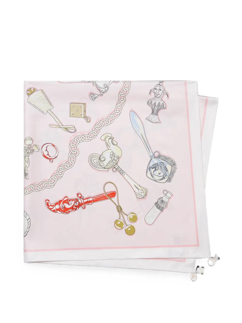 Tory Burch Zijden vierkante sjaal Roze