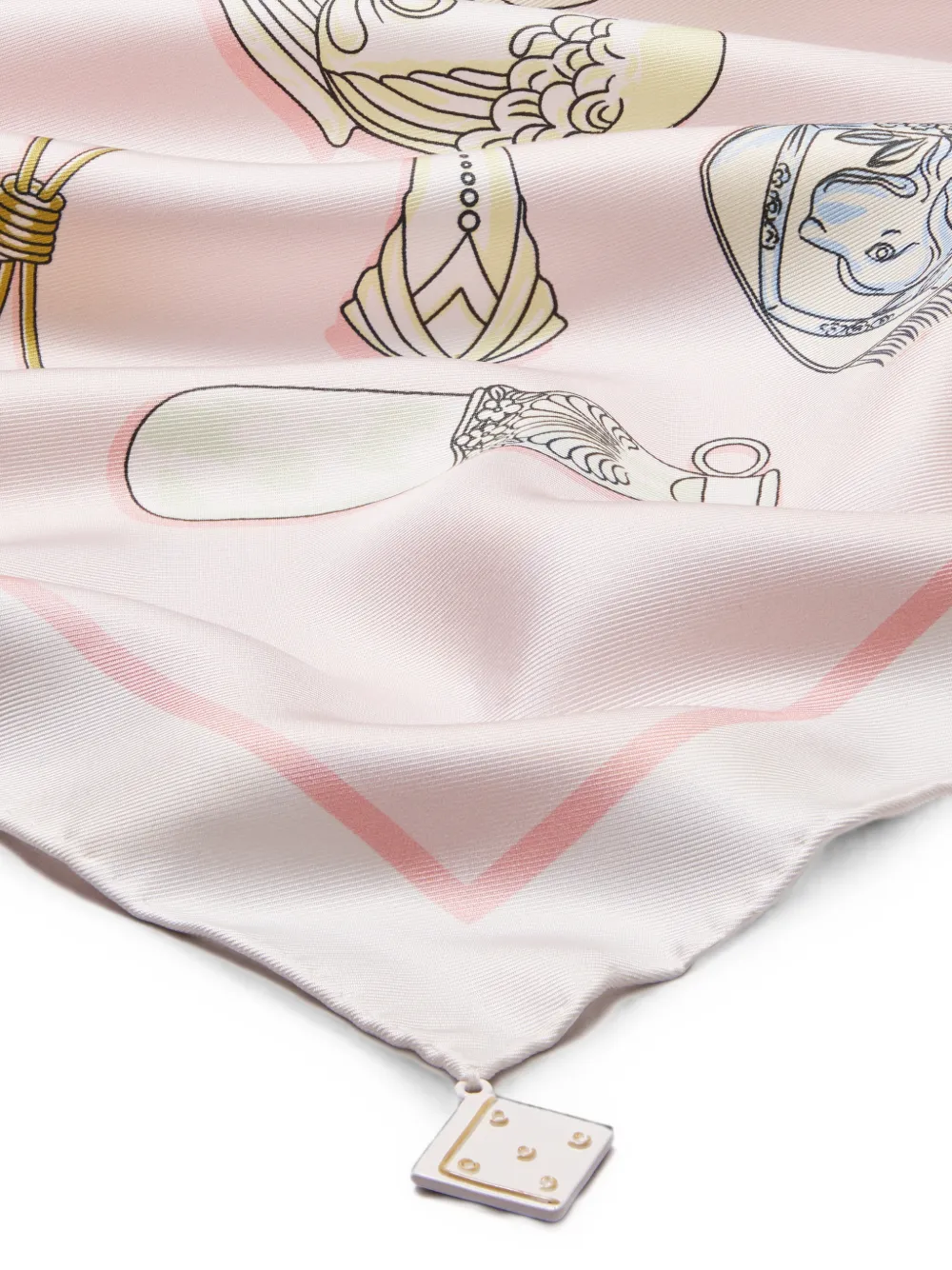 Tory Burch Zijden vierkante sjaal Roze