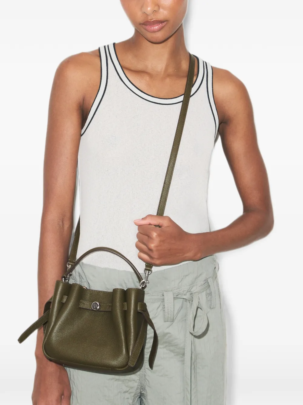 Tory Burch Romy mini bucket-tas Groen
