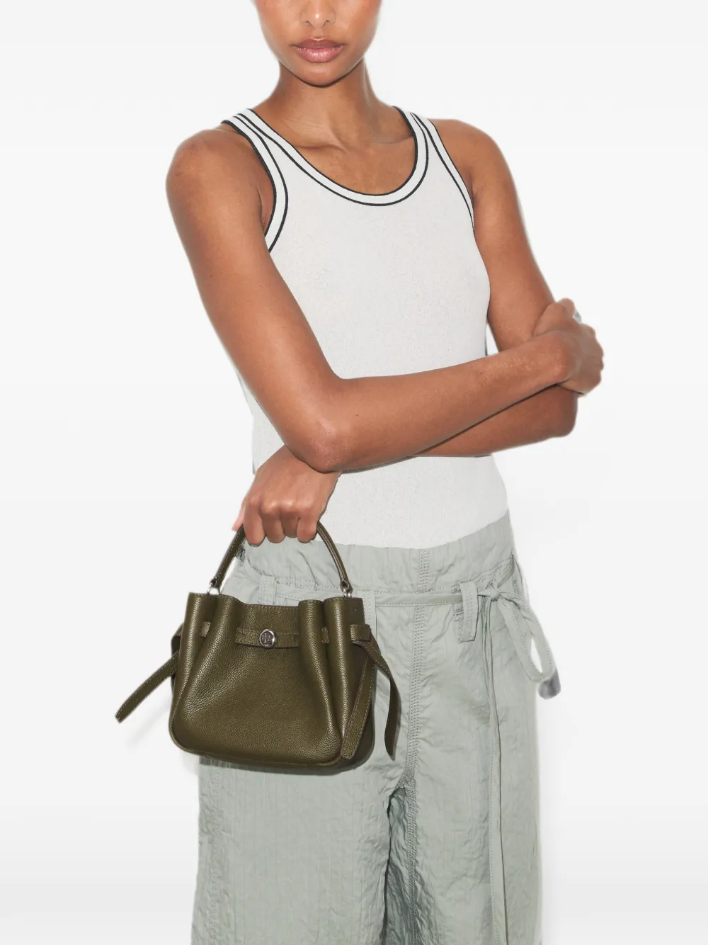 Tory Burch Romy mini bucket-tas Groen
