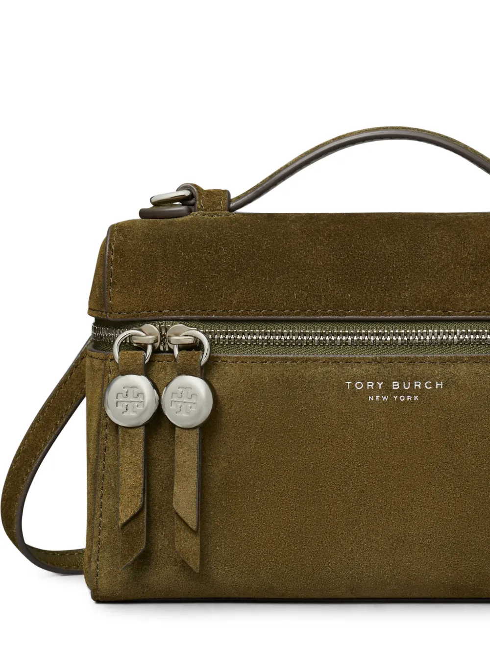 Tory Burch Romy suède handtas Groen