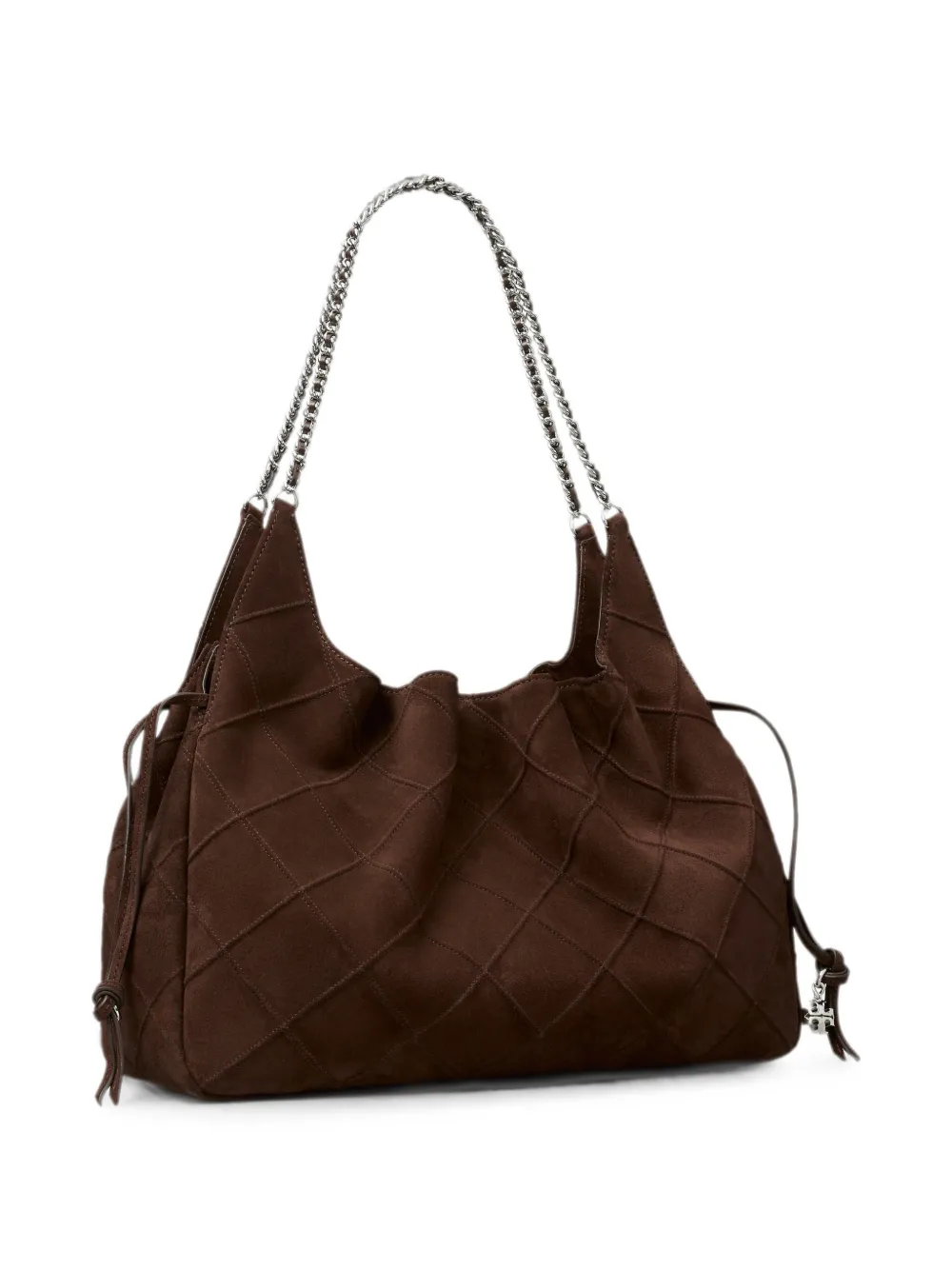 Tory Burch Grote Fleming suède shopper Bruin