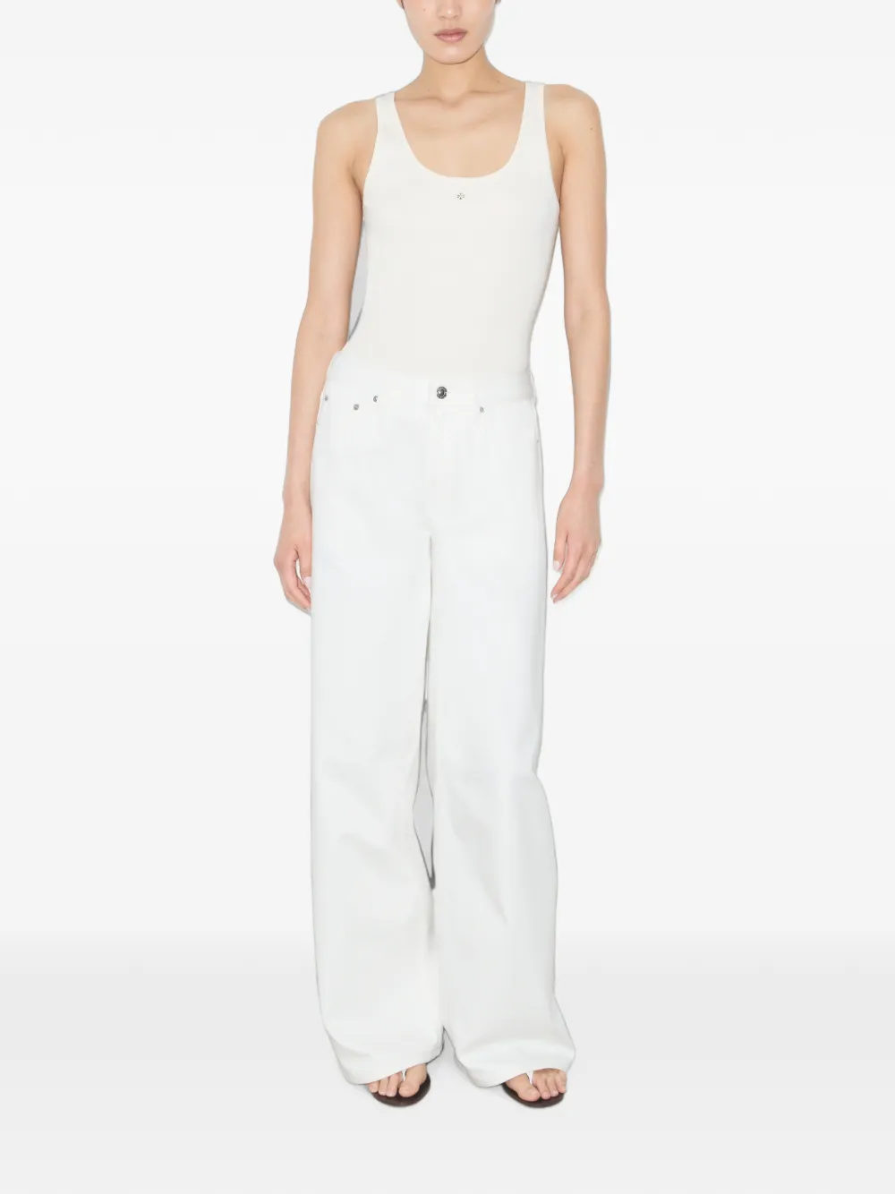 Tory Burch Viscose gebreide tanktop Beige