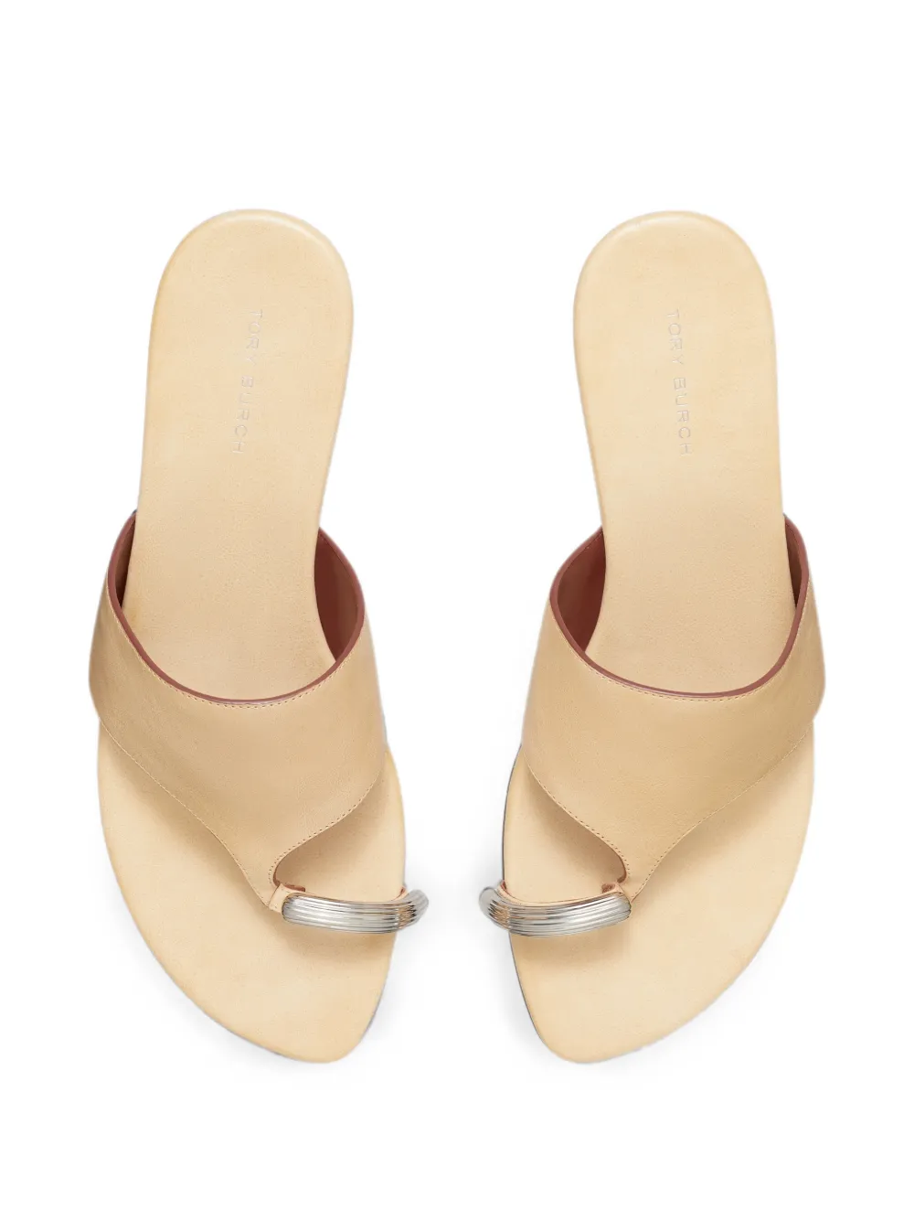 Tory Burch Pierced sandalen met sleehak Beige