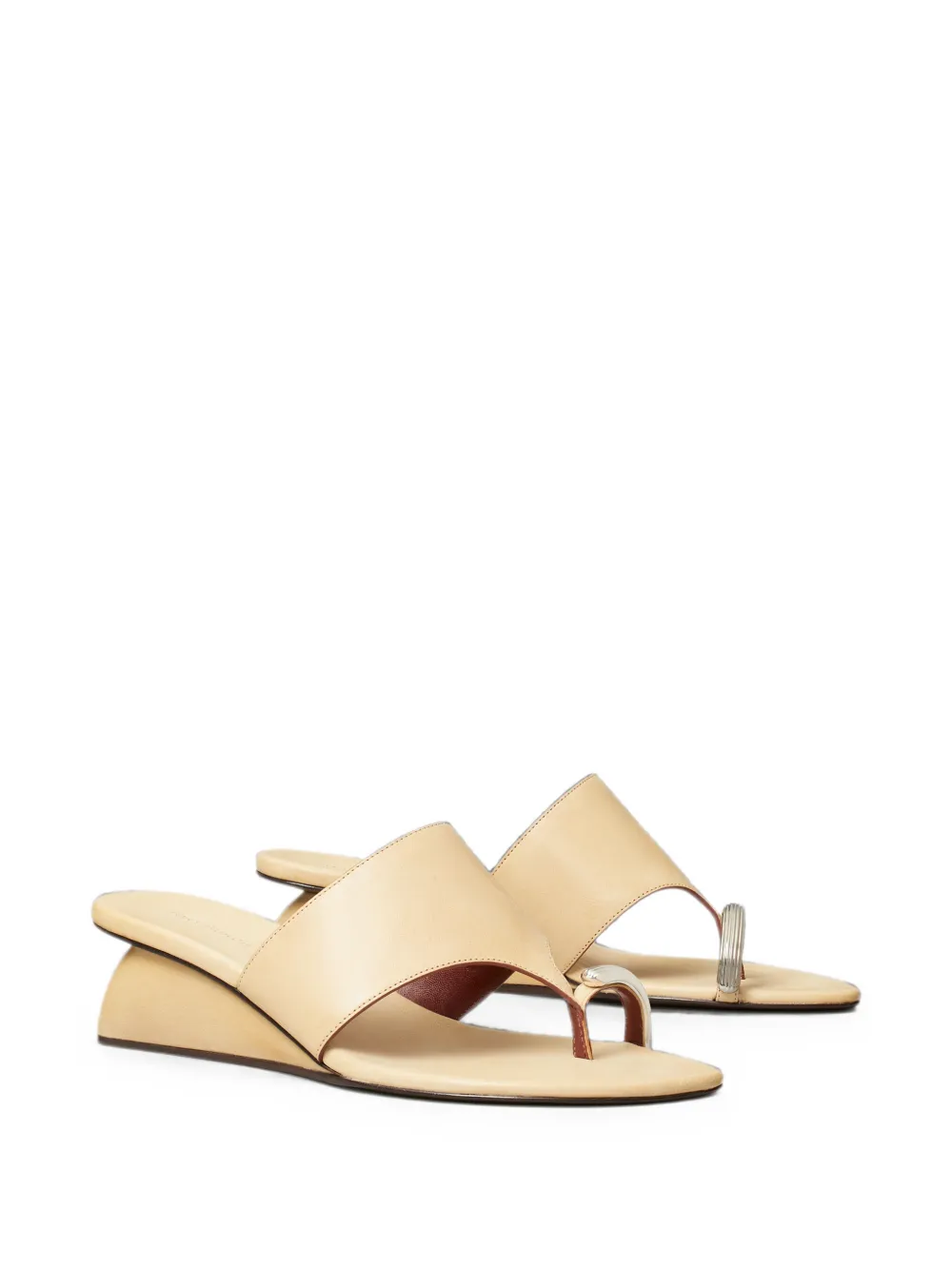 Tory Burch Pierced sandalen met sleehak Beige
