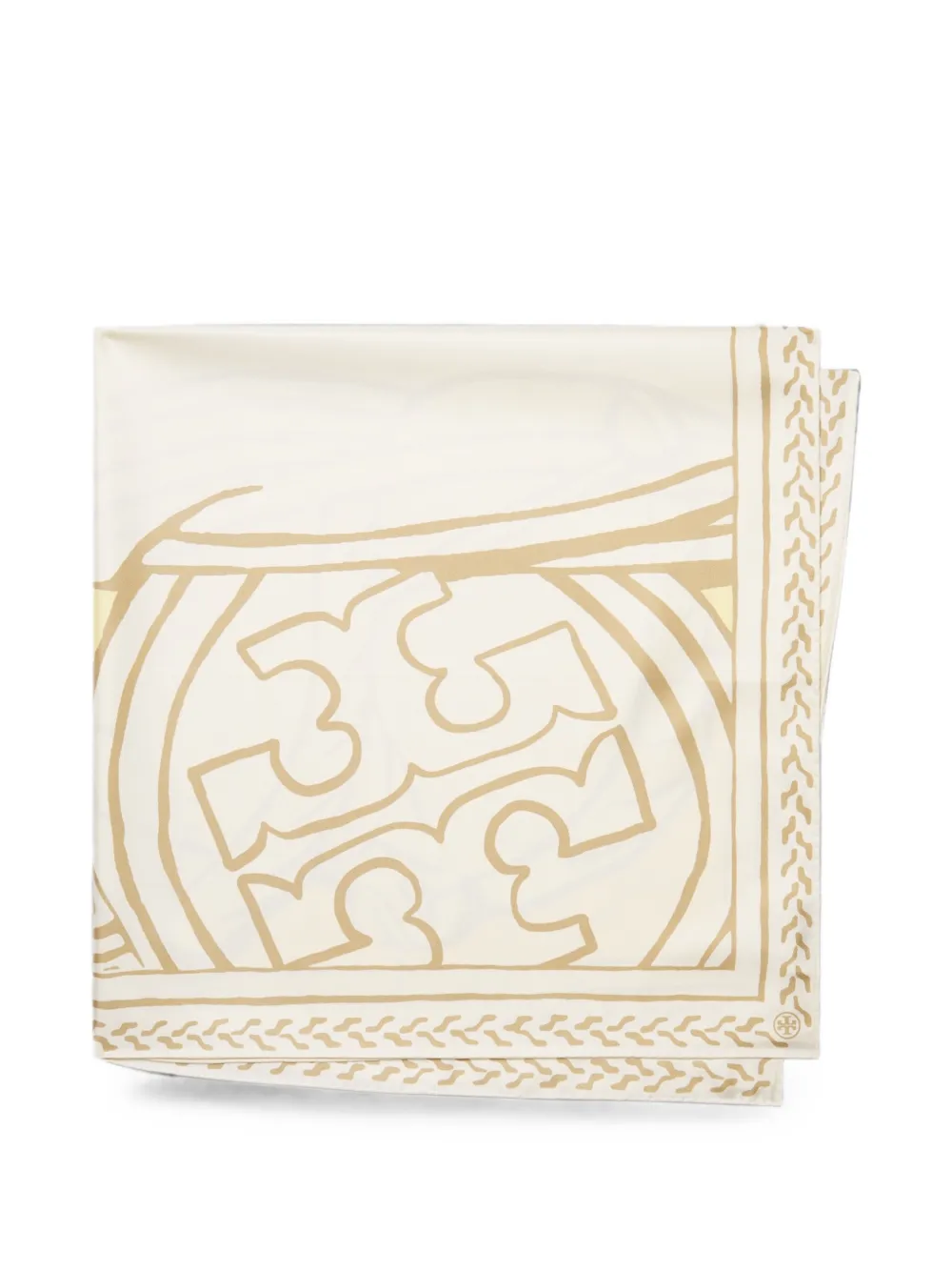 Tory Burch Trocadero Horses zijden vierkante sjaal Beige