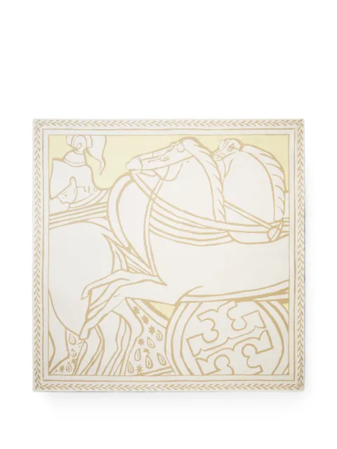 Tory Burch Trocadero Horses silk square scarf