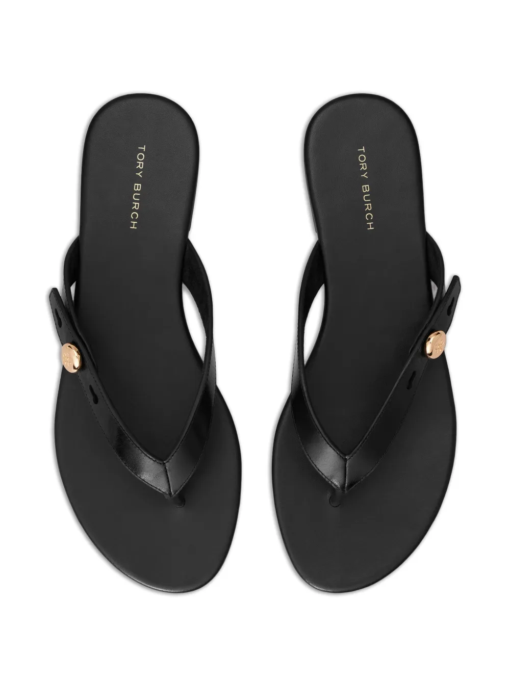 Tory Burch Romy platte sandalen Zwart