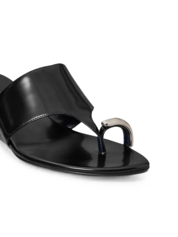 Tory Burch Pierced Wedge Sandals | Black | FARFETCH