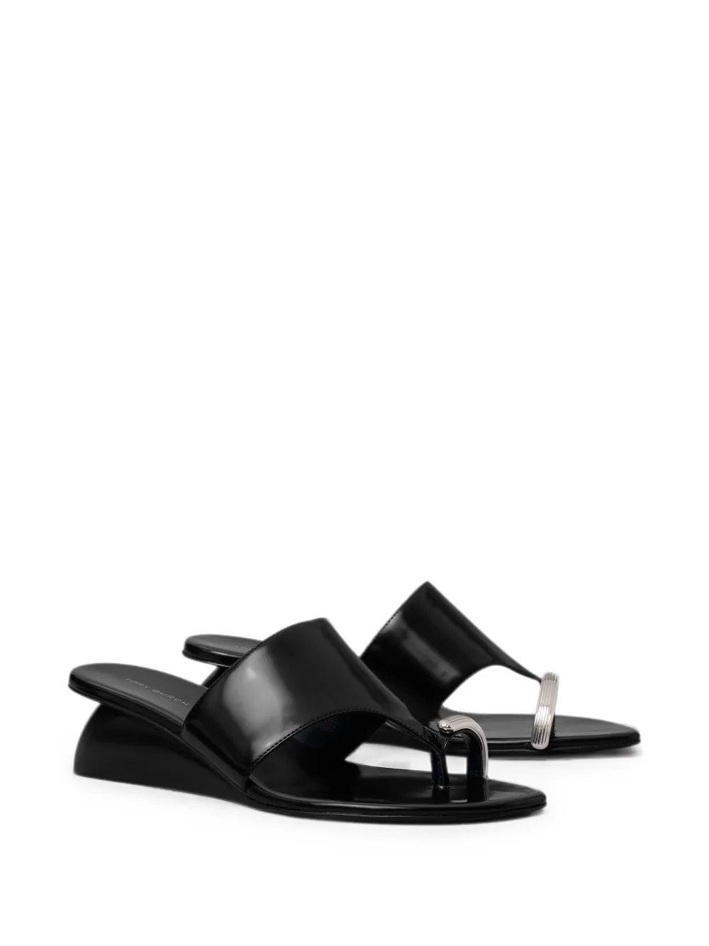 Tory Burch Pierced sandalen met sleehak Zwart