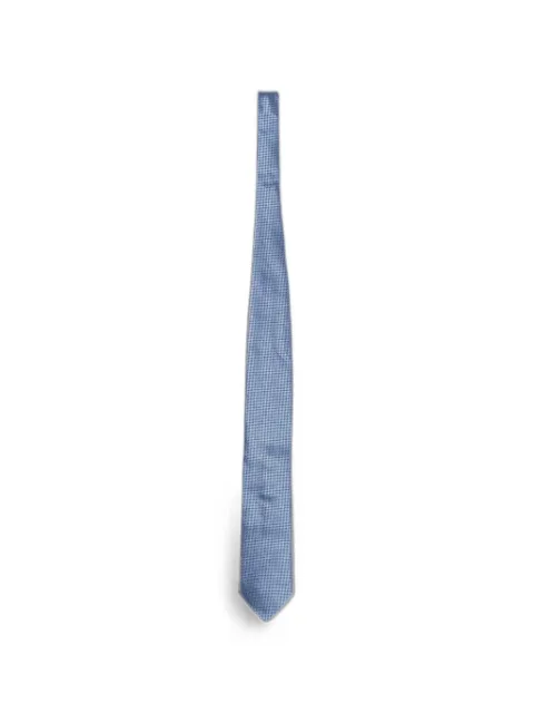 Zegna jacquard-check silk tie